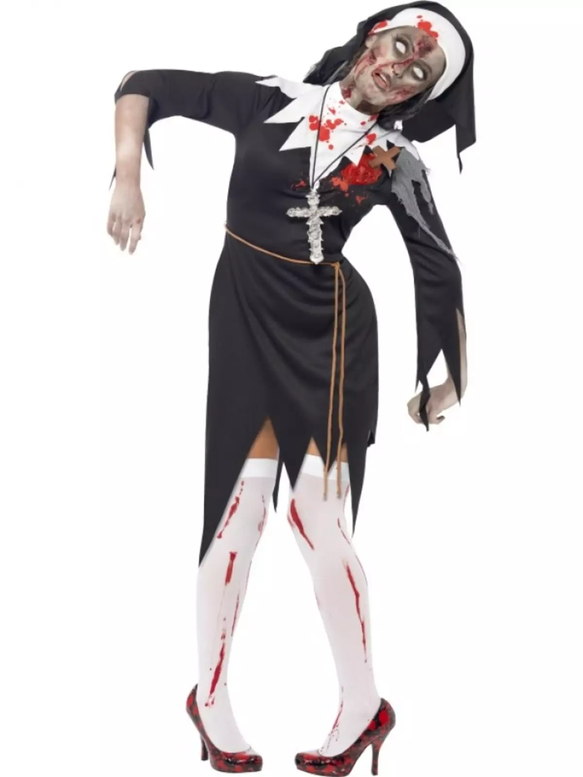Кызлар өчен Хэллоуин костюмы (84 фото): Вампир образы һәм башка мода яфрагы 1374_63