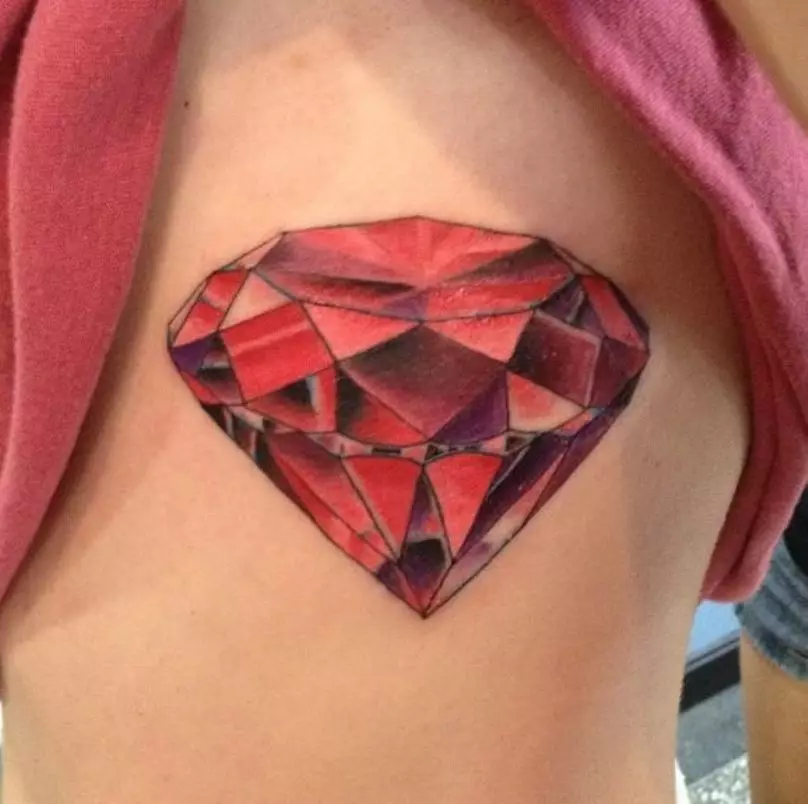 Crystal Tattoo: MANALAGNA ug kristal nga tattoo Value, Best Plano alang sa Paggamit 13764_14