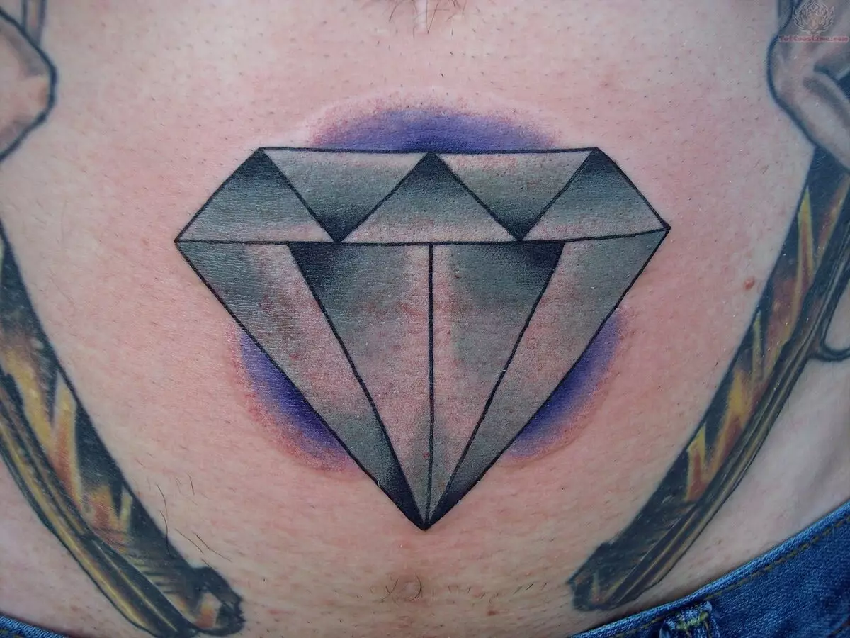 Crystal Tattoo: Skisser og krystallinsk tatoveringsverdi, beste planer for søknad 13764_2