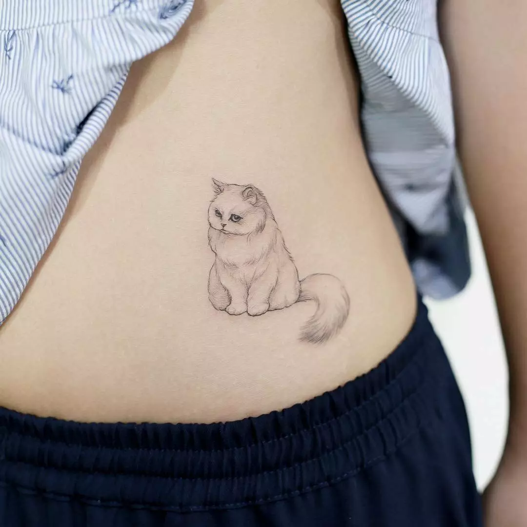 Tetoválás a gyomorra, a lányok (61 fotó): vázlatok. Tetoválás alján a has és a köldök körül a szülés után, szép kis tetoválás és a nagy 13772_32