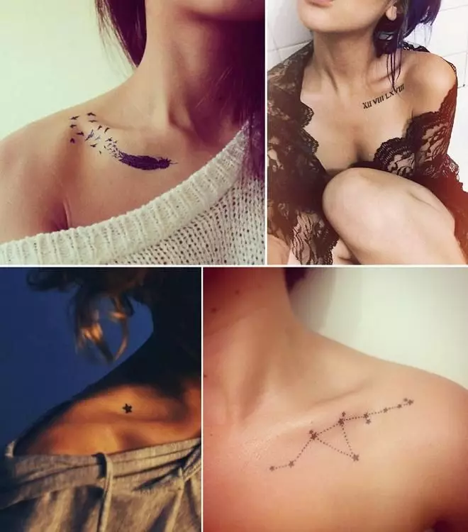 Tatuagem bonita para meninas (80 fotos): esboços das tatuagens femininas mais elegantes em todas as partes do corpo e outros exemplos elegantes de tatuagem com desenhos e inscrições 13775_72