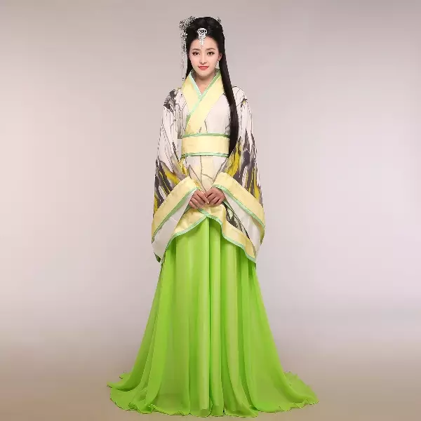החליפה הלאומית הסינית (73 תמונות): תלבושת נקבה מסורתית של עמי סין, חליפה לילדה 1377_46