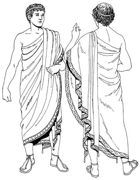 Jas nasional Yunani (65 poto): gambar tina Déwi pikeun awéwé, baju Yunani kuno 1379_16