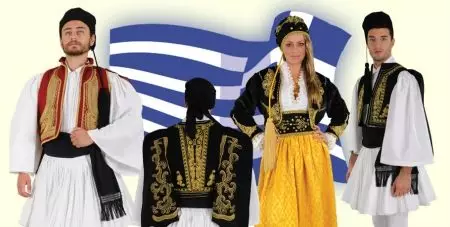 Jas nasional Yunani (65 poto): gambar tina Déwi pikeun awéwé, baju Yunani kuno 1379_9