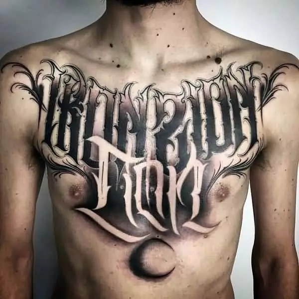 Calligrafy Tattoo: skizoj tatuaja kun kaligrafiaj tiparoj sur mano, kruro kaj aliaj partoj de la korpo 13800_21