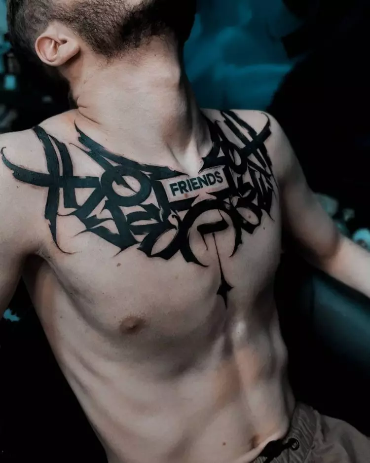 Calligrafy Tattoo: skizoj tatuaja kun kaligrafiaj tiparoj sur mano, kruro kaj aliaj partoj de la korpo 13800_22