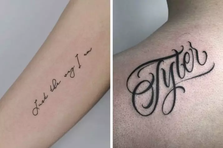 Kaligrafi tatoo: kroki Tattoo ak polis kaligrafi nan men ou, janm ak lòt pati nan kò a 13800_31