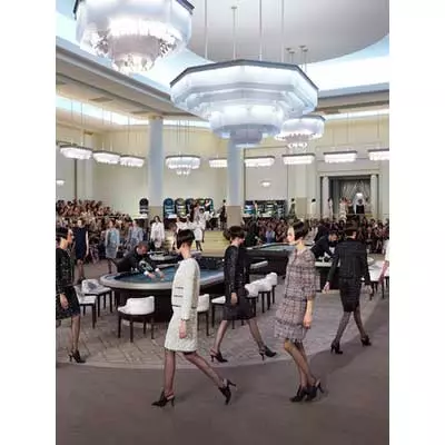 Chanel Costume (87 fotos): traxes de mulleres en estilo de coco chanel con saia, con zapatos, con shorts 1382_35
