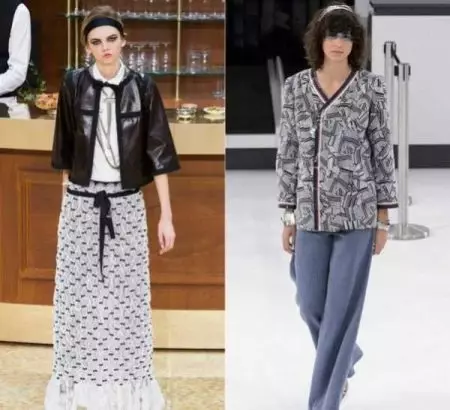 Chanel Costume (87 fotos): traxes de mulleres en estilo de coco chanel con saia, con zapatos, con shorts 1382_44