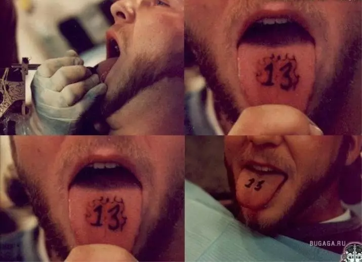 Tattoo na jeziku: Je li moguće napraviti tetovažu i kako ga primijeniti? Mogućnosti skice 13836_8