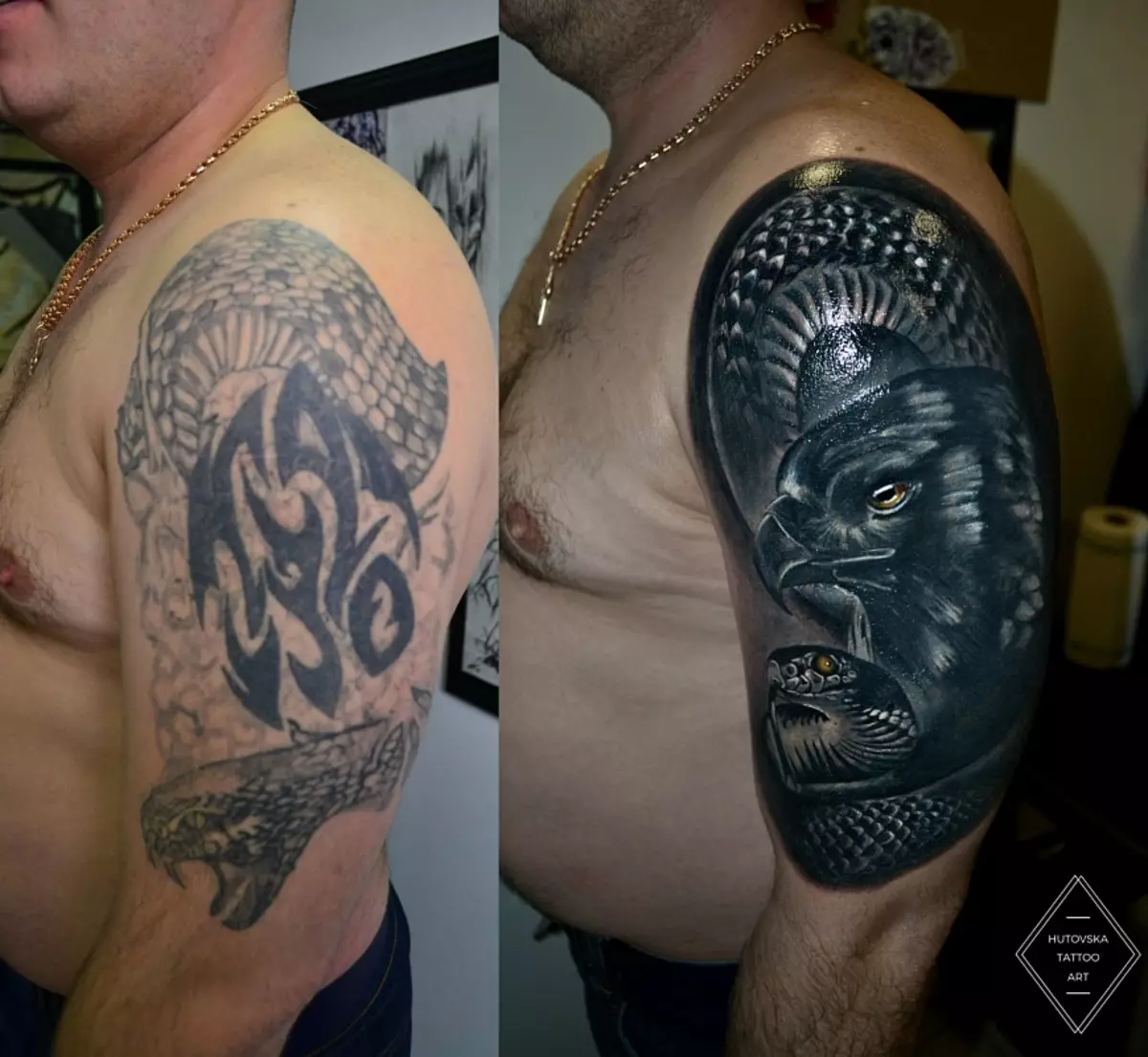 Перекрытие Татуировки на плече