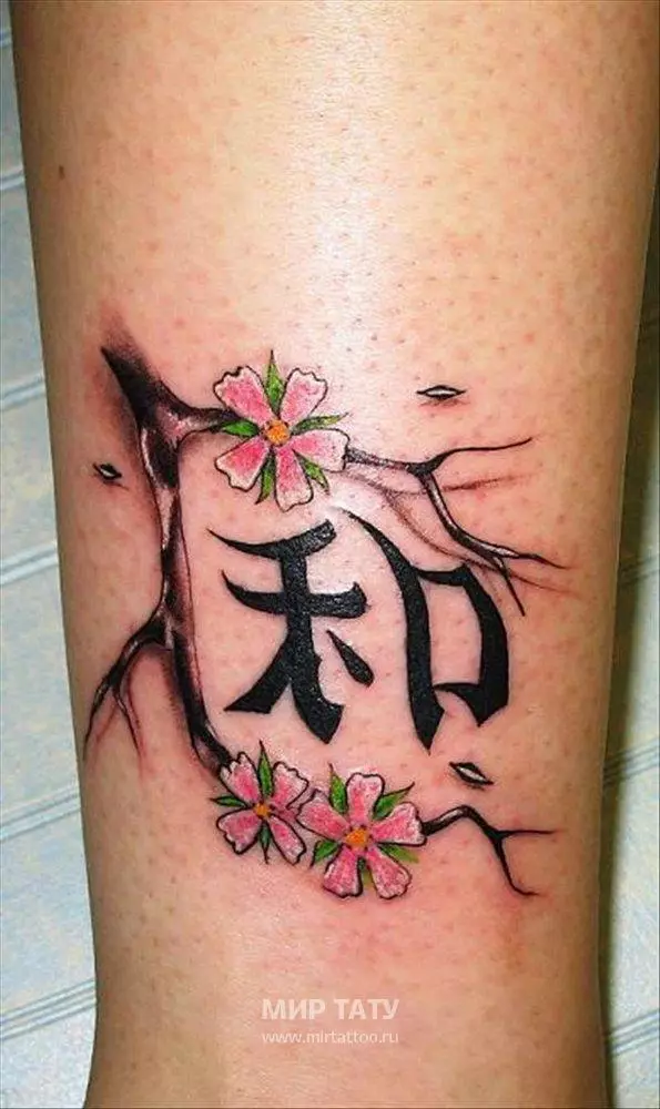 Tatuagem sob a forma de hieróglifos japoneses: o valor das tatuagens e tradução. Tatuagem no pescoço, na mão e em outras partes do corpo. Frases e palavras 13870_11