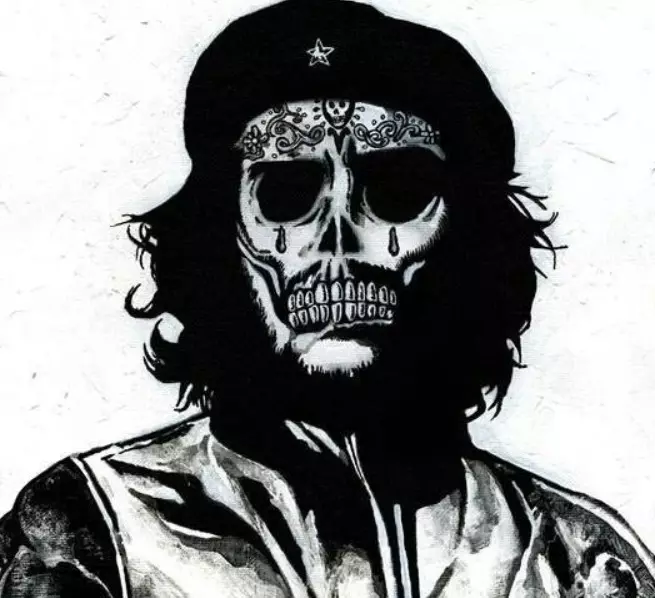 Tattoo“Che Guevara”（31张照片）：Ernesto Che Guevara Tattoo，肩部和乳房的草图和款式概述，最好的想法 13875_14
