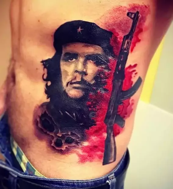 TATTOO「CHE GUEVARA」（31写真）：Ernesto Che Guevara Tattoo、スケッチやスタイルの概要肩と胸、最高のアイデア 13875_22