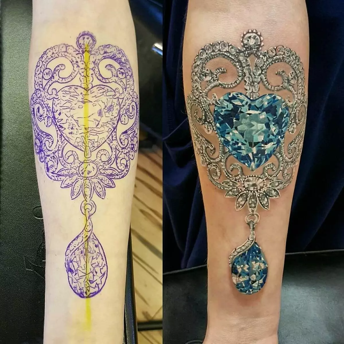 Tattoo s diamantmi: hodnota a náčrty diamantových tetovaní, tetovanie na ruke (na zápästí, na prstoch) a na krku, tetovanie diamuní pre dievčatá a pre mužov 13881_5