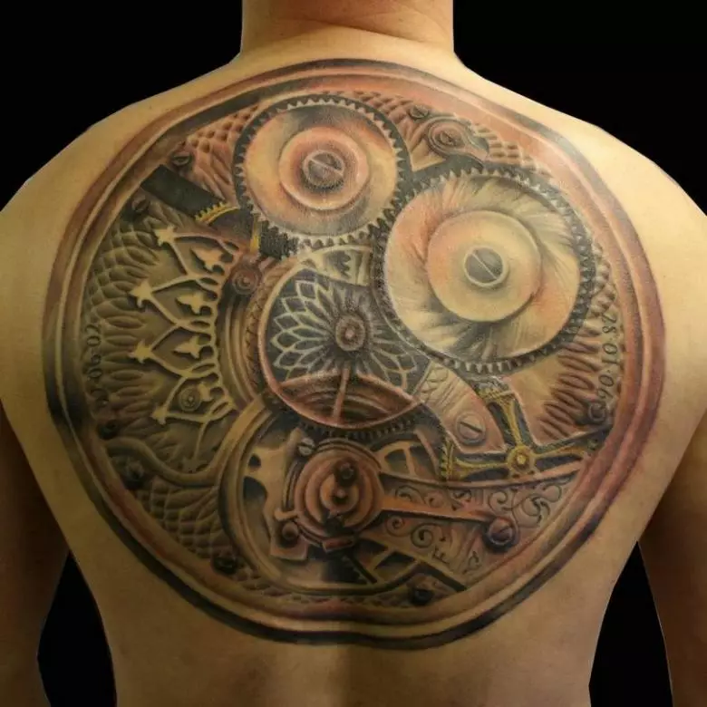 Steampunk tetovējums: skices, tetovējums uz rokas, uz apakšdelma un citām ķermeņa daļām. Sirdis meitenēm un citām tetovējumu versijām 13883_17