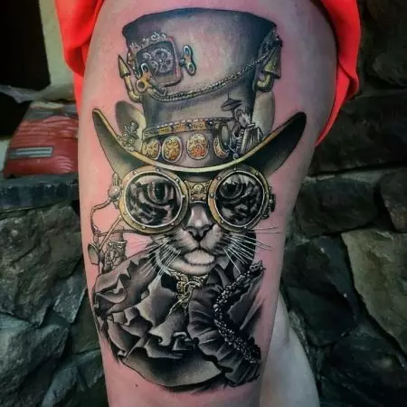 Tattoo Steampunk: skice, tetovaža na ruci, podlaktice i na druge dijelove tijela. Srca za djevojčice i druge verzije tetovaža 13883_26