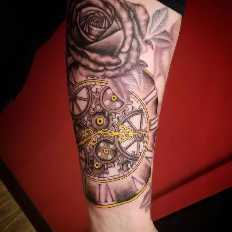Tatuagem Steampunk: Esboços, tatuagem na mão, no antebraço e outras partes do corpo. Corações para meninas e outras versões de tatuagens 13883_29
