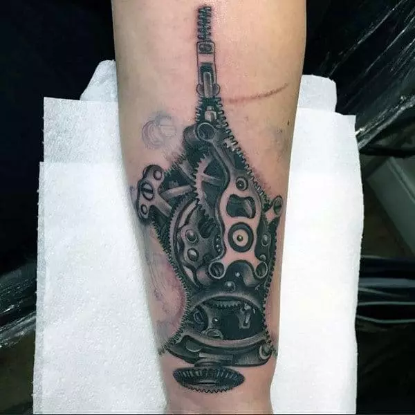 Steampunk tetovējums: skices, tetovējums uz rokas, uz apakšdelma un citām ķermeņa daļām. Sirdis meitenēm un citām tetovējumu versijām 13883_30