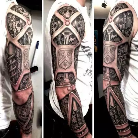 Steampunk tetovējums: skices, tetovējums uz rokas, uz apakšdelma un citām ķermeņa daļām. Sirdis meitenēm un citām tetovējumu versijām 13883_34