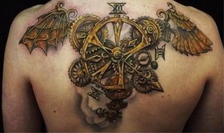 Steampunk Tattoo: schițe, tatuaj la îndemână, pe antebraț și alte părți ale corpului. Inimi pentru fete și alte versiuni ale tatuajelor 13883_39