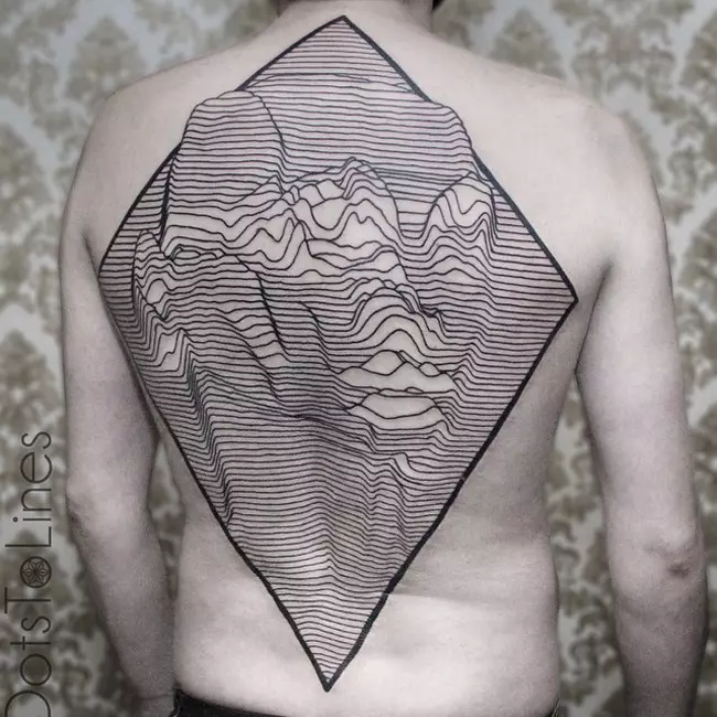 Linvork tattoo: Sketches of tattoos with thin lines for hand, 