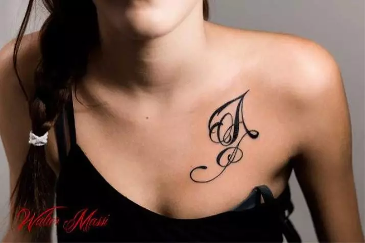 Tatuaje en la forma de la letra 