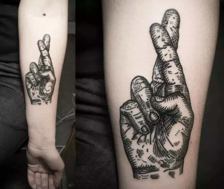 Tattoo Exgeri: Tattoo na Tattoos, fasali na hanyar kafa salo, tattoo a cikin nau'i na hannayen riga da sauran zaɓuɓɓukan zane 13929_41