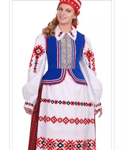Беларусь ұлттық костюмі (67 сурет): Беларуссияның әйелдер костюмдерінің элементтері, балалар, қысқы ұлттық костюмдер 1392_36
