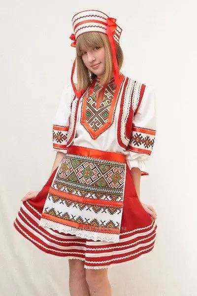 Vestit nacional de Bielorússia (67 fotos): Elements de vestit popular de dona de Bielorússia, Disfresses nacionals d'hivern, infantils 1392_5