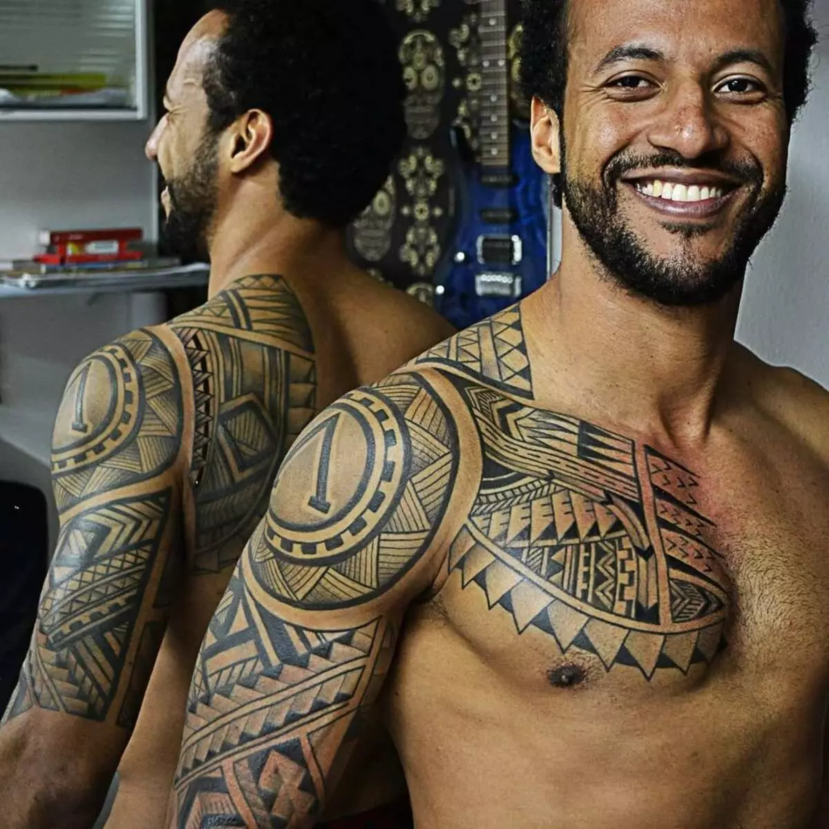 Igishushanyo cya Samoa: Igishushanyo cya tatouage ya samoan nibisobanuro, ibiranga na tattoo 13942_11