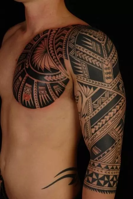 Samoa Tatuatge: Esbossos de tatuatges de Samoa i el seu significat, característiques i opcions per al tatuatge 13942_24