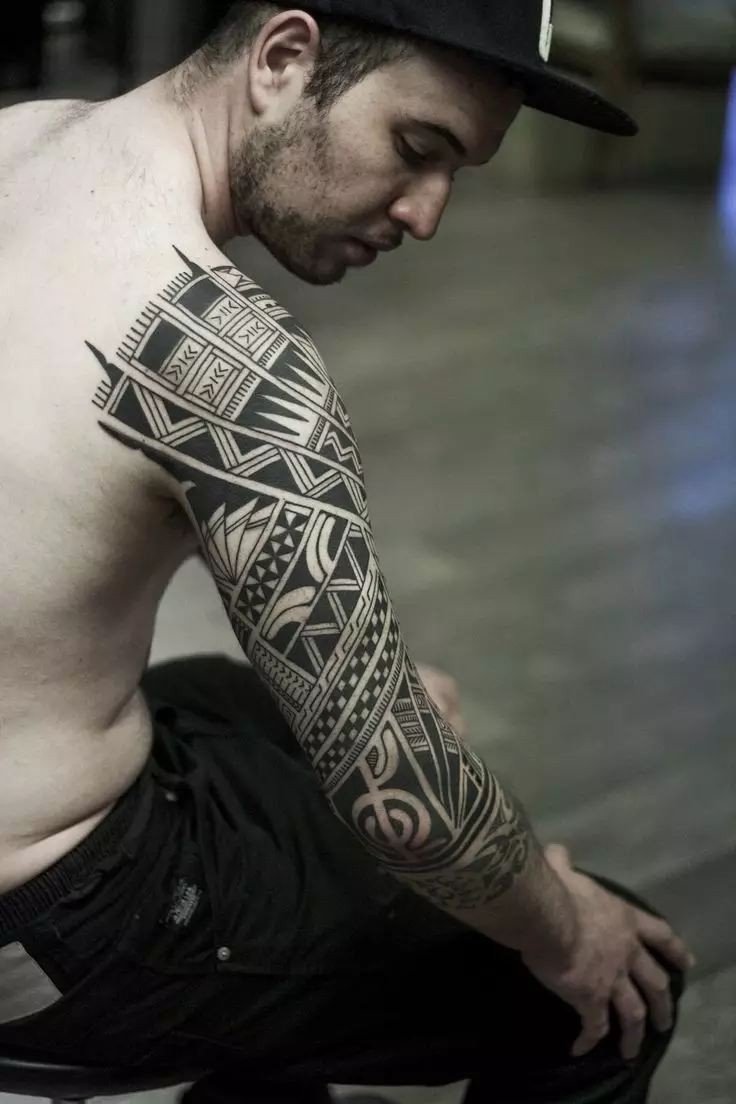 Tattoo Tattoo: Sawirrada Samoan tattoos iyo macnahooda, astaamaha iyo xulashooyinka tattoo 13942_26