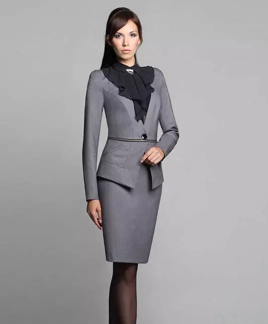 Female triple costume (87 photos): What is a triple suit for a girl, skirt, tweed, doubly 1395_4