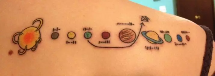 纹身“游行行星”：手上，背部和身体其他部位的纹身的价值和草图。纹身与行星位于一排 13961_7