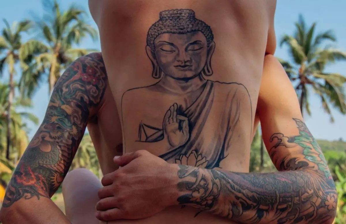 Tatuazh budist: Simbolet budizëm për tatuazh dhe vlerën e tyre, skicat. Mantra për vajzat dhe burrat, rrota Dharma, shenja budiste, mbishkrime dhe ide të tjera