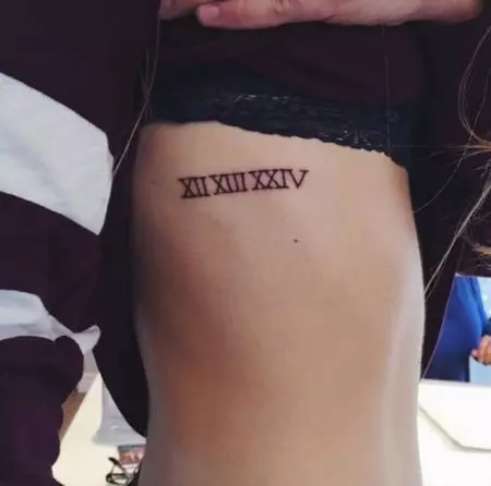 Tattoo me shifra 13: Vlera dhe skica. Çfarë bën numri në qafë dhe në dorë, në pjesë të tjera të trupit për burrat dhe vajzat? 13972_18