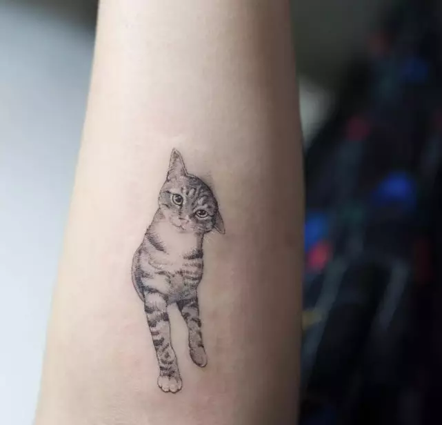 Tattoo në parakrah (93 foto): Skica e tatuazheve në dorë nga furçë në bërryl. Pak dhe i madh tatuazh në pjesën e jashtme të parakrahit dhe ideve të brendshme, të bukura 13976_17