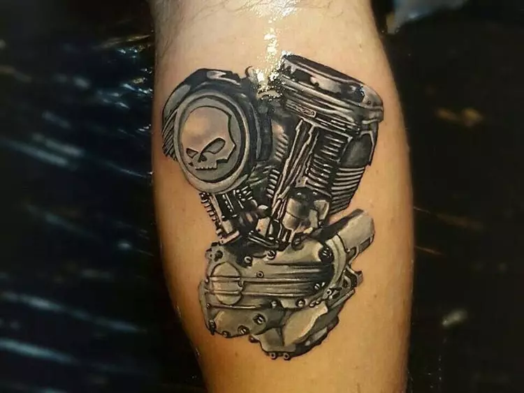 Tattoo for motorcyclists: motorcycle and other biker tattoos, sketches. Tattoo on your hand on the brush and on other parts of the body for men bikers 13978_29