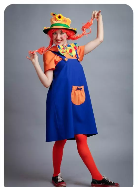 एनिमेटर्सको लागि पोशाक (45 45 फोटोहरू): बच्चाहरूको बिदाको लागि हास्यास्पद र inflatable, डायनासोरको लागि, पेप्पिस्ट र सुसले सुँगुरहरूको रूपमा 1398_8