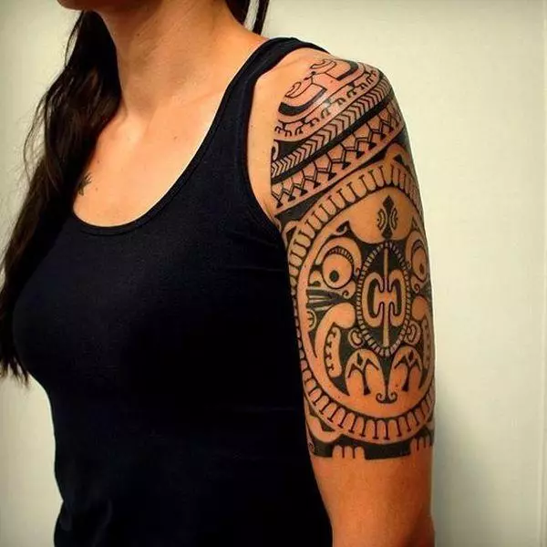 Maya Tattoo: Skice tetovaže v stilu indijcev plemena. Pomen. Koledar, vzorci in druge dodatne risbe 14013_21