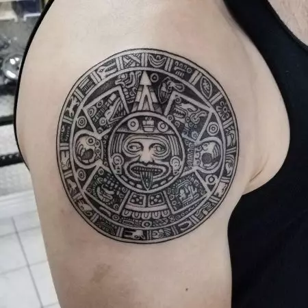 Maya Tattoo: Skizzen von Tätowierungen im Stil der Stammindianer. Bedeutung. Kalender, Muster und andere zusätzliche Zeichnungen 14013_6