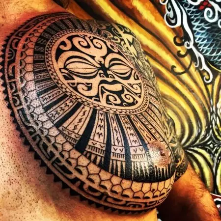 Maya Tattoo: Skice tetovaže v stilu indijcev plemena. Pomen. Koledar, vzorci in druge dodatne risbe 14013_9
