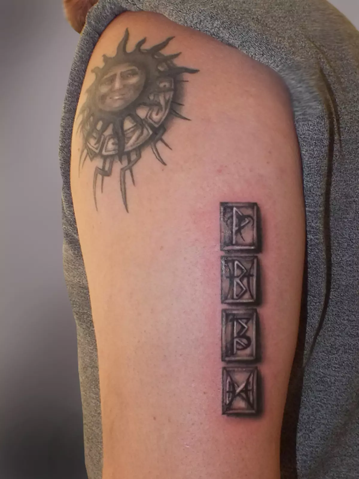 dəyəri və eskizlər: runes (62 photos) şəklində Tattoo. tərəfdən və arxa və sinə barmaqları üzərində Tattoo. Runes-amulets və güc runes, digər variantları 14028_4