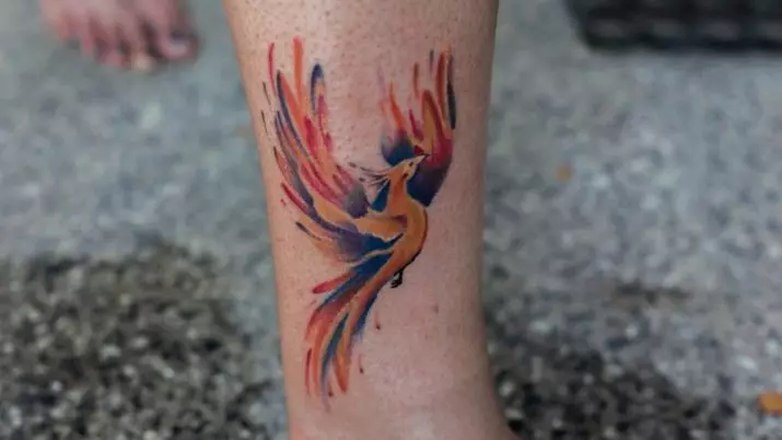 纹身“凤凰”（56张）：意义和素描，纹身手头鸟（在手腕上）和背部，大腿和腿部，肩膀上，并在其他区域。纹身凤凰和龙 14035_2