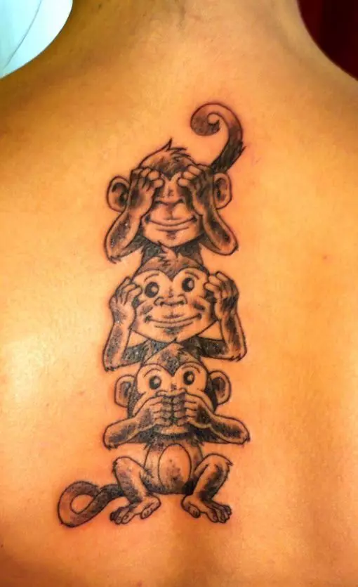 Tattoo s opicami: hodnota tetovania, tetovanie na pupku a bruchu, na ruke a na hrudi, príklady náčrtov, tetovanie pre mužov a pre ženy 14056_15