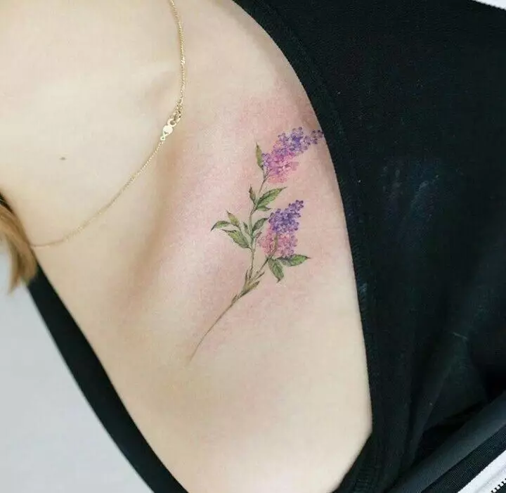Tattoo with branches: sketches, tattoo on hand and on the clavicle, on the leg and on the wrist, their meaning for girls and for men. Branches with leaves and other options 14061_4