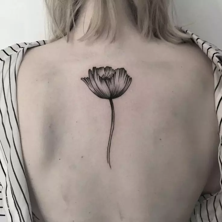 Tatuaggio in bianco e nero (51 foto): rose piccole e grandi, tatuaggi e altri colori, schizzi di un tatuaggio nello stile del minimalismo e della grafica, dei serpenti del tatuaggio a disposizione e altre opzioni 14072_13