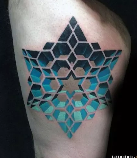 Tattoo v štýle geometrie pre dievčatá: Náčrty geometrických tetovaní na ruku a klazicu, predlaktia a rebrá, boky a iné časti tela 14094_20