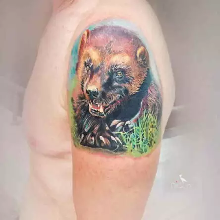 WOLVERINE TATTOO: admir de tatuaj animal, schițe pentru bărbați pentru bărbați, cele mai bune locuri pentru a aplica 14096_2